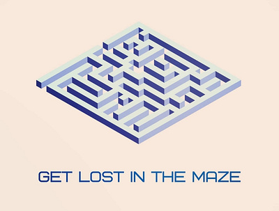 Maze art branding design flat illustration illustrator logo minimal vector