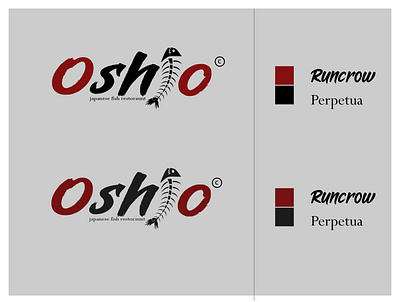 Oshio Japanese fish restorant art branding design designer designs fish flat illustration illustrator letters logo logo design logodesign logos logotype minimal restaurant typogaphy typography vector