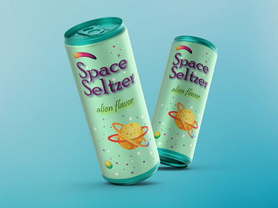 Space Seltzer alkohol design drink graphicdesign label package seltzer soda sodacan space tallcan