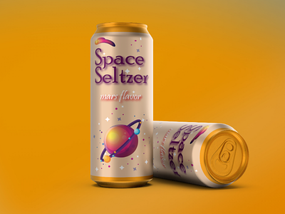 Space Seltzer alkohol designer designes drink drinking brending brand label labeldesign packaging seltzer sodacan tallcan