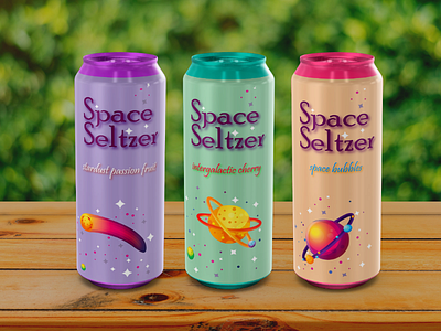 Space Seltzer 250ml 500ml alkohol bubblegum cherry colours flavour galaxy graphicdesign graphicdesigner label pack packagelabel passionfruit seltzer soda sodalabel spqce tallcan