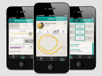 Yoga iPhone App app design interface ios iphone mobile ui ux yoga