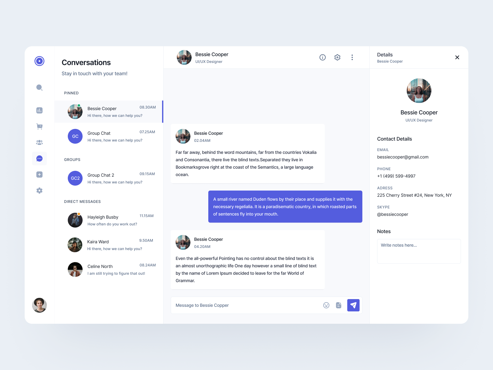 Scrolt: Dashboard Conversations Page by Yiğit on Dribbble