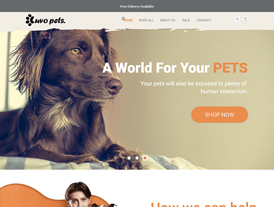 Website Template animal design love lover web website design
