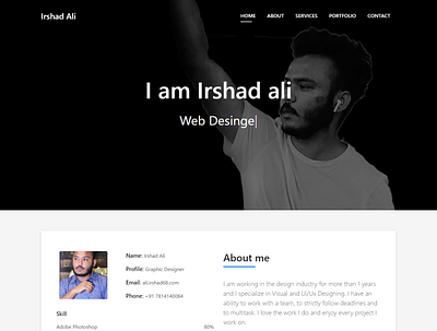 E HTML portfolio template design portfolio portfolio design portfolio website web