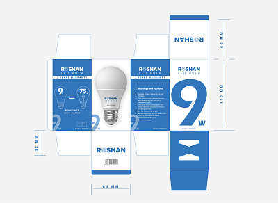 LED Bulb Box box branding design graphic design packaging printables