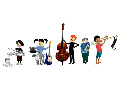 Nymaz Proposal character design characters children illustration kids marketing music publishing