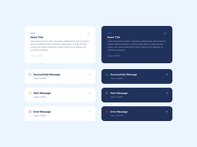 UI Components 02: Toast Messages alert components dashboard design system figma figmadesign flash message notification pixel-perfect ui ux web