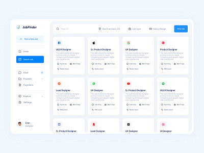 JobFinder: Dashboard