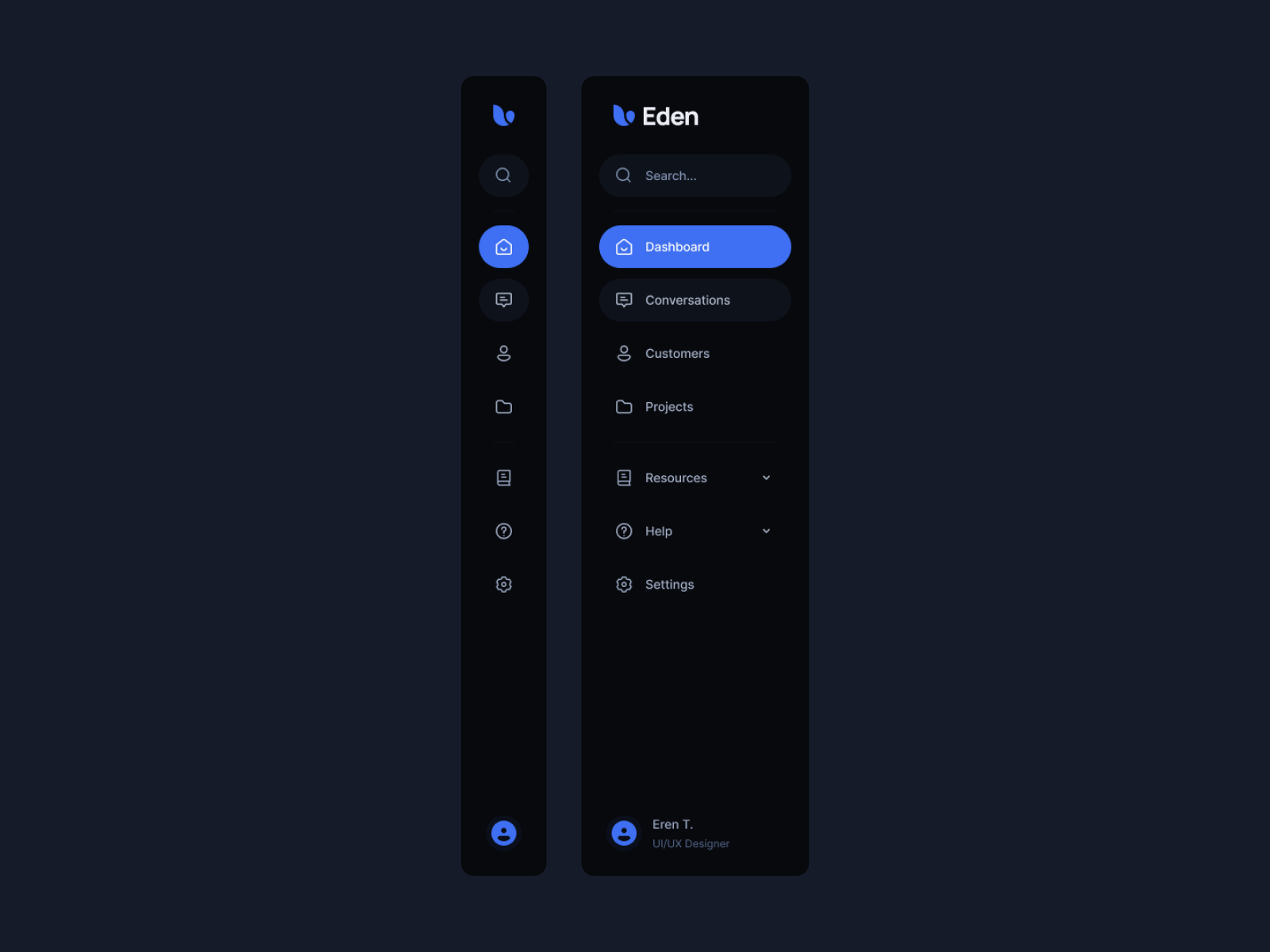 Dashboard: Sidebar Navigation by Eren ツ on Dribbble