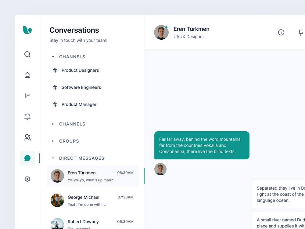 Dashboard: Conversations By Eren On Dribbble