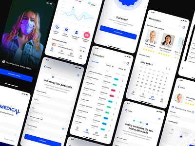 App Medical App Concept | Case Study app appconcept appmedical brasil concept design inspiration ui design uiinspiration uiux design