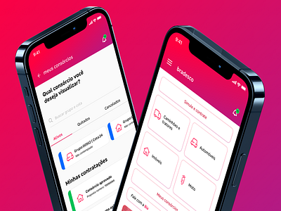 Bradeco Consórcios | App study app brasil brazil inspiration ui ui design uiinspiration uiux uiux design ux