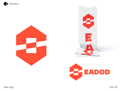 EADOD brand design brand identity branding cloud storage icon it logo logo design logodesign orange shield shield logo symbol vpn