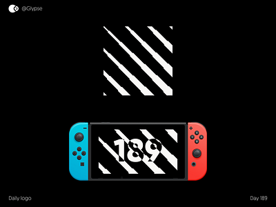 189 black and white clean clean design cyber cyberpunk daily logo dailylogochallenge edgy future futurism futuristic game logo modern monochromatic monochrome negative space nintendo switch punk videogame