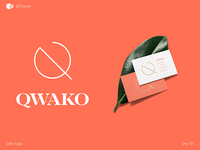 Qwako brand design branding dailylogochallenge design geometric logo gold icon logo logo design logodesign logotype minimalism minimalist logo modern monogram monogram logo q q logo salmon typogaphy