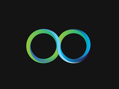 Infinity color palette design gradient icon illustrator logo