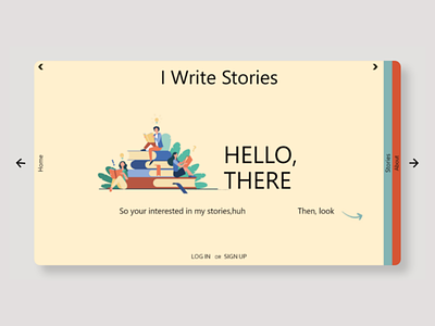 I write stories- writing blog landing page