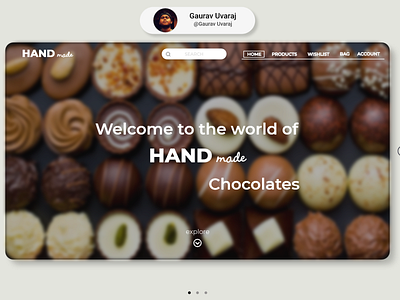 HANDMADE Chocolate store- Landing Page