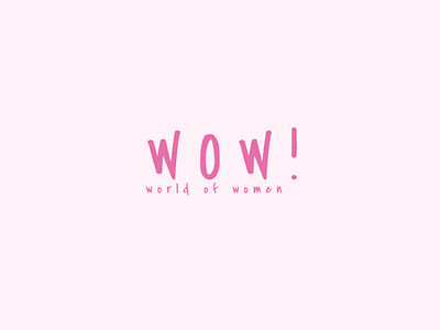 WOW! - World of Women logo dribbble e commerce fashion fashion logo logo pink shopping shopping app typography ui uiux women womens clothing wow