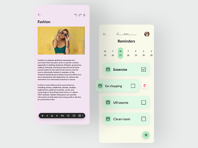 Notes app design app dribbble figma minimal mobiledesign notes pink reminders to do ui uidesign uiux ux uxdesign word