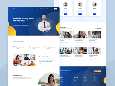 Marrino - Preventive learning center and consulting minimal simple ui uiux webdesign