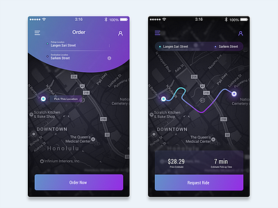 Dribbble Driver Apps apple driver ios iphone mobile tracking ui uiux ux