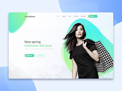 Landing page for Newfashion e-commerce fashion