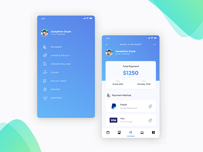 Payment App - Exploration Design android android app apple design design payment flat flatdesign ios iphone minimaldesign mobile page clean payment app ui uidesign uiux user experience user interface ux animation