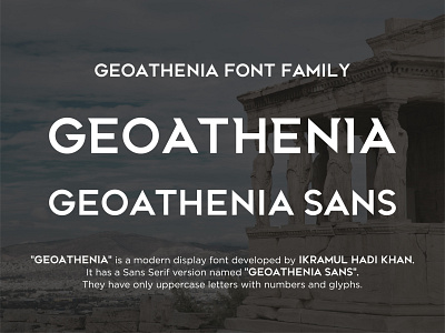 Geoathenia Typeface bold commercial display font font design font family free geometric lettering logo modern sans serif typeface typography uppercase