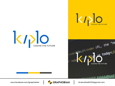 KIPLO - Coding The Future business logo design coding logo company logo graphobian kiplo logo logo design modern logo startup company web design logo web development logo website logo wordmark logo