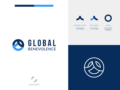 Global Benevolence brand identity brand mark branding charitable organization design emblem graphic design graphobian icon logo logo design minimalist logo design modern logo modern minimalist logo prosperity logo unity logo