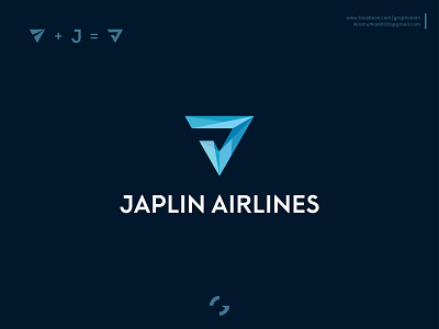 Japlin Airlines - J letter Crystal Effect logo