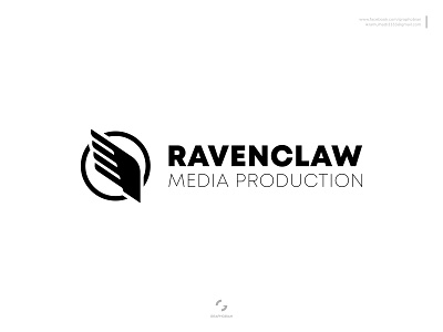 Ravenclaw Media Production brand identity branding brandmark entertainment graphobian logo logo design logomark media production minimalist logo modern logo raven logo ravenclaw