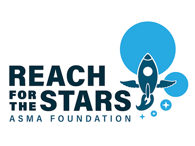 Reach For The Stars Logo aerospace branding design flight illustration logo marketing space typography vector