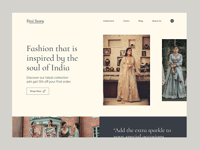 Indian Fashion Design studio design design website fashion figma landing page mockup ui ux web design webdesign website idea