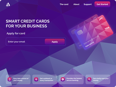 Credit card banking card card design card website credit app credit card design illustration smart card ui card ui design