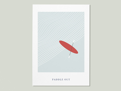 Paddle out concept design illustration jcimagination minimal minimalistic popart poster shapes vector art