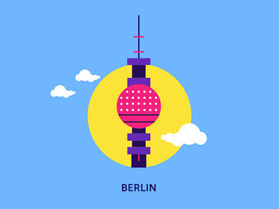 Berlinsmall berlin color logo logotype popcolor tower