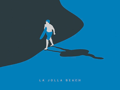 La Jolla Beach beach jcimagination minimal phototoshop popart san diego surf