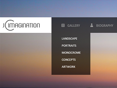 Photography website for JcImagination india jcimagination navigation photography portfolio website