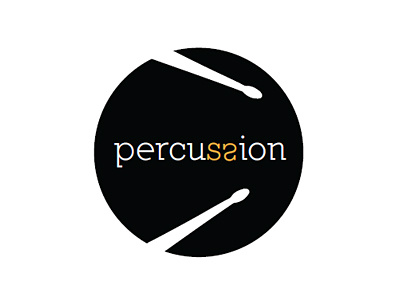 Percussion logo drums logo