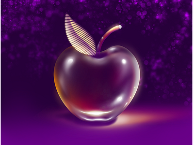 Glass Apple apple design drawing glass apple glasses illustration ipadproart logo procreate procreate app procreate art procreate tutorial realism realistic