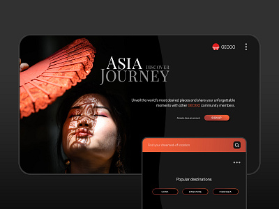 GEOGO Social Application application branding design mobile psd psd design social media social network travel app traveling ui ui ux webdesign website website design