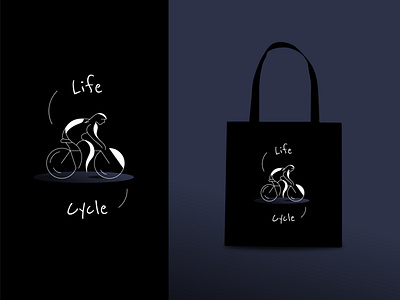 Cycling & Sports - Product Design & Illustration bag branding cycling dark design illustration running silhouette sport sports vector vector illustration yoga