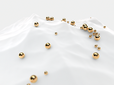 Milk and Gold abstract c4d golden material mograph