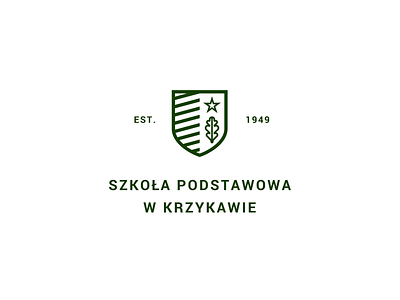 Primary School in Krzykawa - Logo design brand branding college crest logo logodesign minimal primary school school shield university