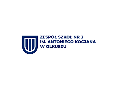 School Complex No. 3 in Olkusz - Logo design brand brand identity branding college crest design high school logo minimal school school complex shield university