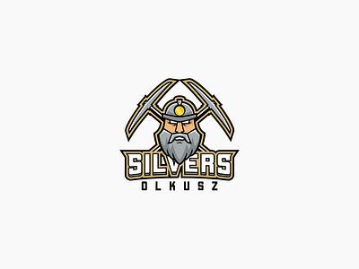 Silvers Olkusz - Logo design american football brand brand identity branding city design football logo logo design mascot miner olkusz silvers sport town