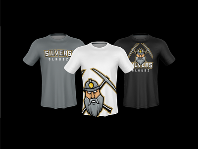 Silvers Olkusz - Fan shirts design american american football brand brand identity branding design fan football logo mascot olkusz shirt shirts silvers sport